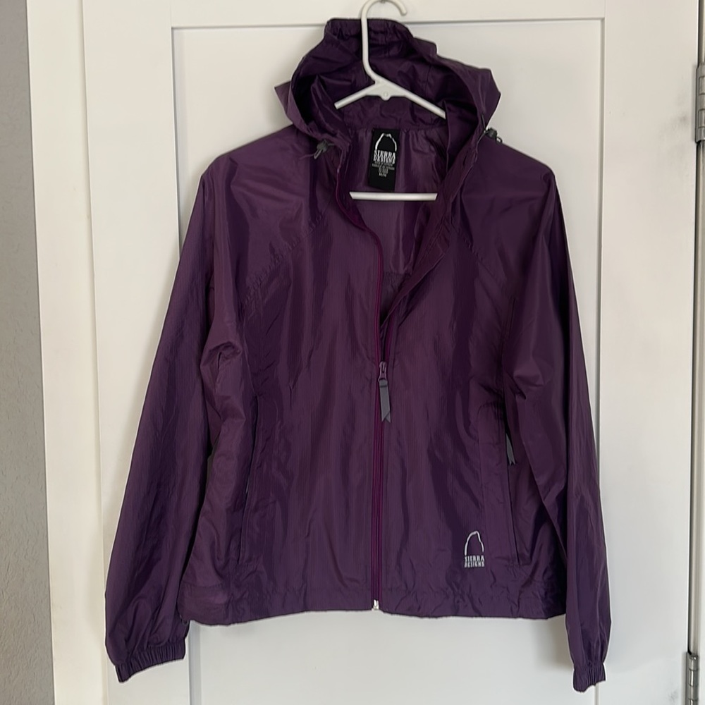 Sierra Design Rain Jacket M Purple 100% waterproof shell